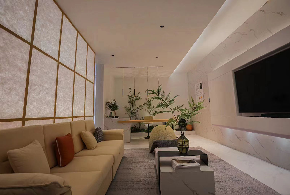 广州照明展展台设计搭建案例 -沐光无主灯5