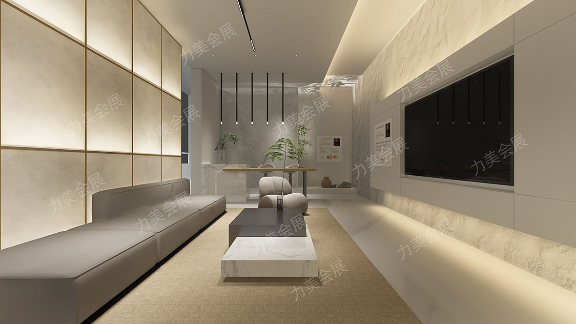 广州照明展展台设计搭建案例 -沐光无主灯3