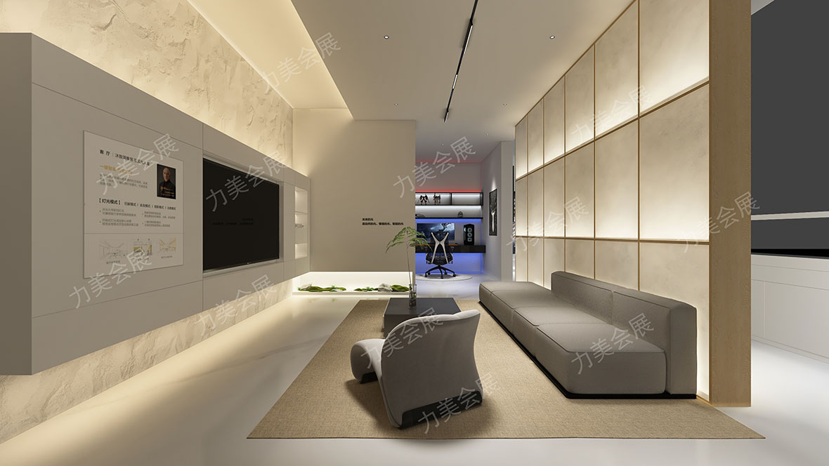 广州照明展展台设计搭建案例 -沐光无主灯4