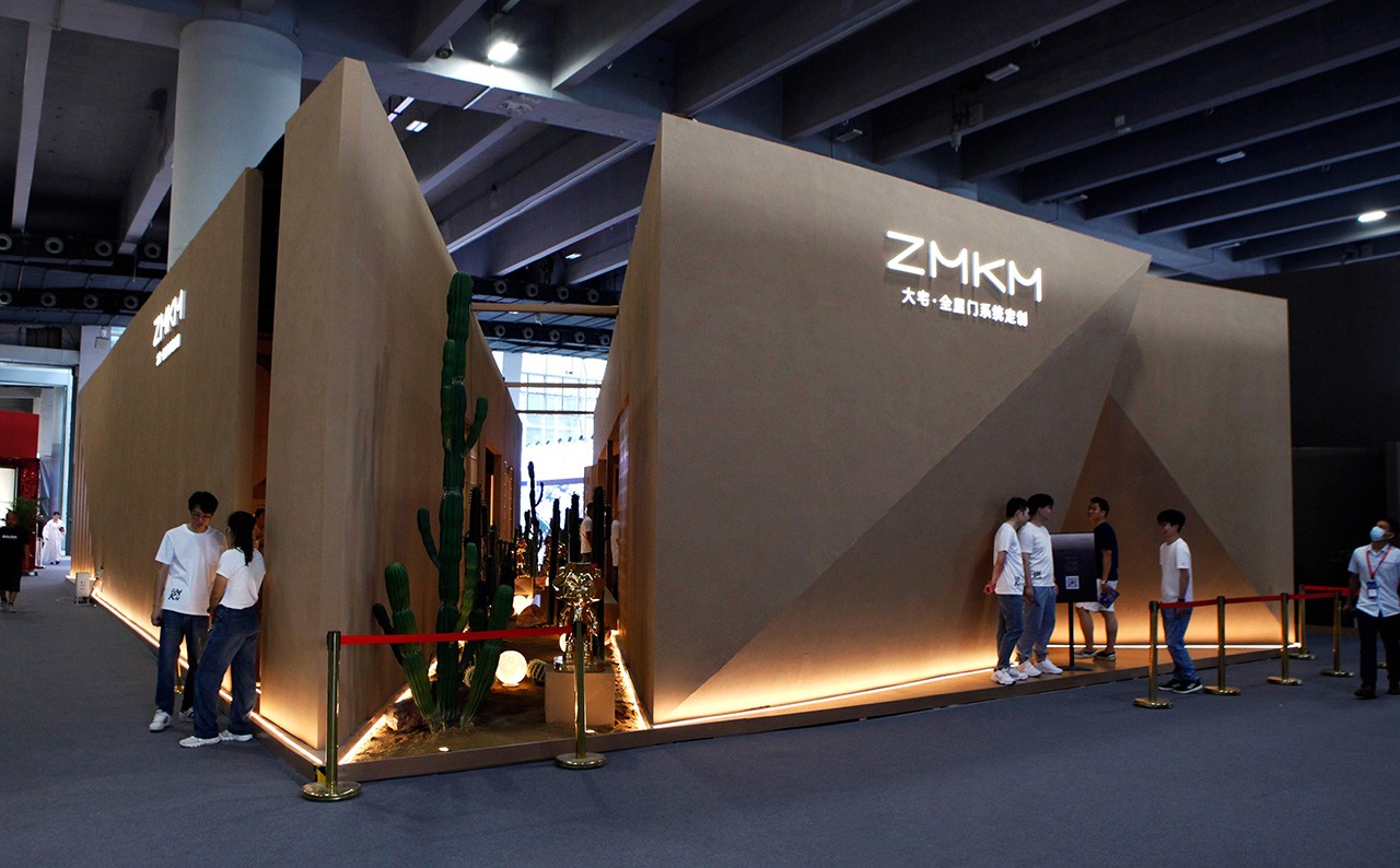 力美会展广州建材展展台设计搭建，芝麻开门现场