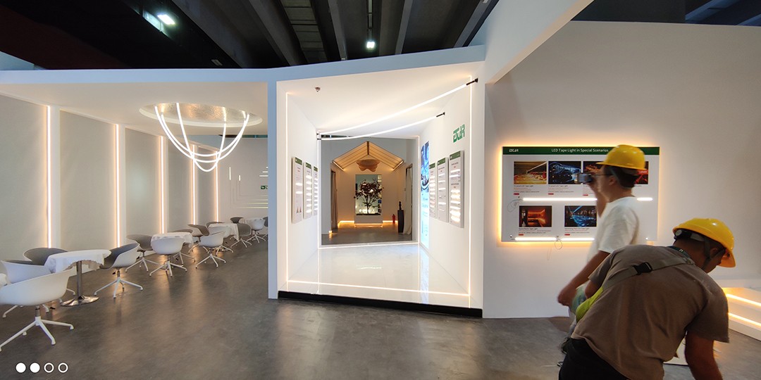 广州照明展展台搭建案例国盈光电内部现场